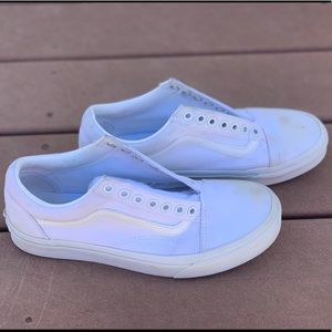 Old skool white vans